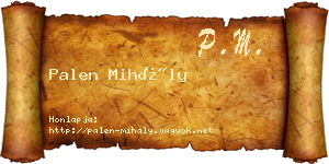 Palen Mihály névjegykártya